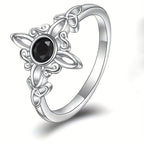 🔥Last Day 49% OFF - 🔮Witch's Knot Ring with Black Obsidian
