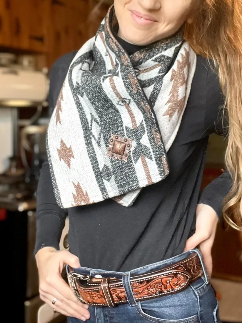 WESTERN COWBOY GREEN WARM NECK HOOD