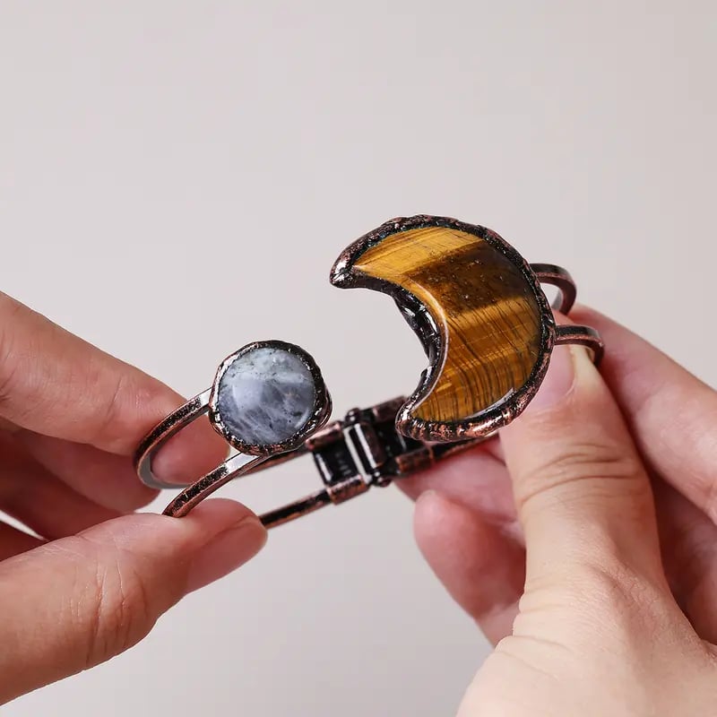 Boho Style Sun and Moon Crystal Jewelry Bracelet