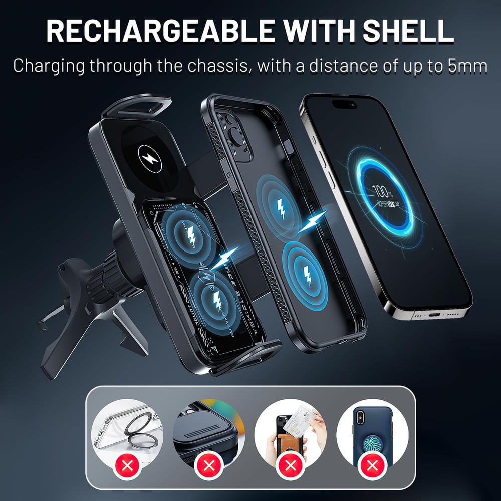 (Chrismas  Day Sale) High Intelligent 2 in 1 Auto Rotating Phone Holder