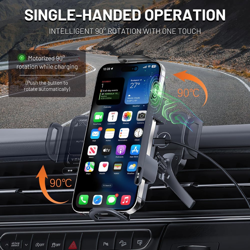 (Chrismas  Day Sale) High Intelligent 2 in 1 Auto Rotating Phone Holder