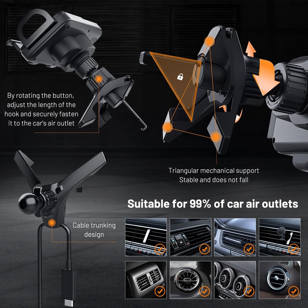 (Chrismas  Day Sale) High Intelligent 2 in 1 Auto Rotating Phone Holder