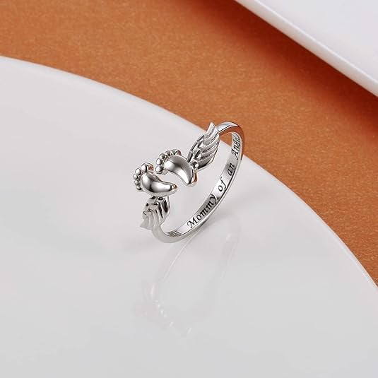 Adjustable Letter & Wing Design Cuff Ring