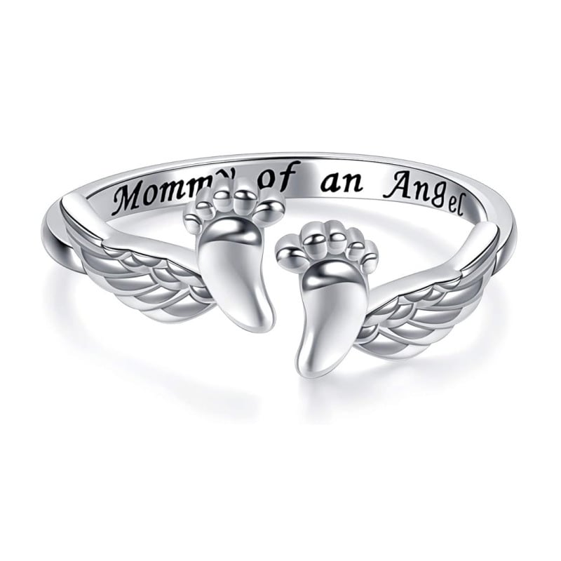 Adjustable Letter & Wing Design Cuff Ring