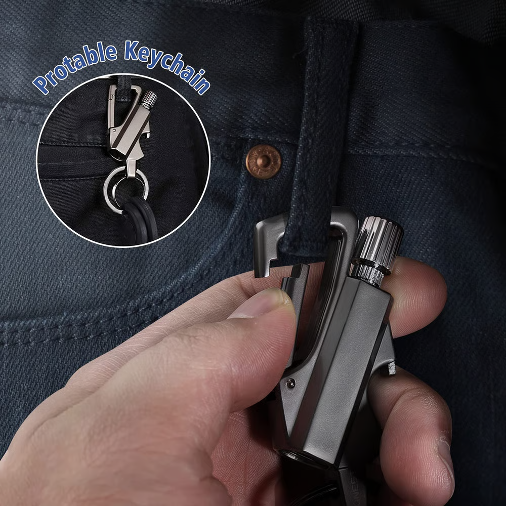 Permanent Match Infinity Lighter with Multitool Keychain Bottle Opener