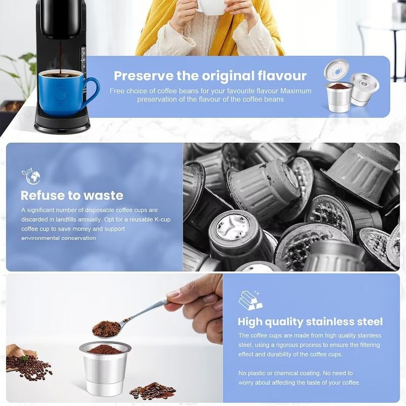 💕Hot sale 49% OFF💖☕ Stainless Steel Reusable K Cups – Pure Flavor, Zero Waste