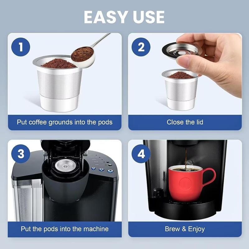 💕Hot sale 49% OFF💖☕ Stainless Steel Reusable K Cups – Pure Flavor, Zero Waste
