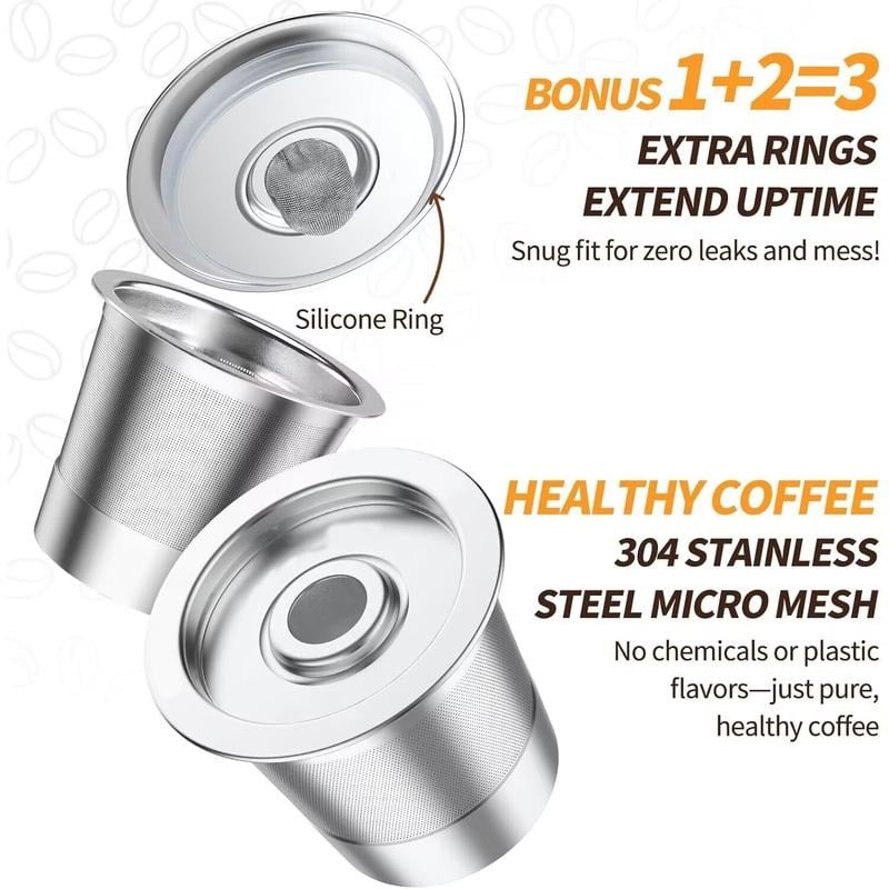 💕Hot sale 49% OFF💖☕ Stainless Steel Reusable K Cups – Pure Flavor, Zero Waste