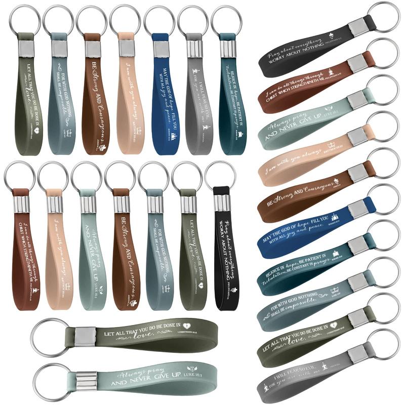 🔥✨24/36/100Pcs Bible Verse Keychain Christian Trendy Keychain Wristlet