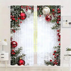 🎁 Get 50% OFF today -Christmas ball holiday printed curtains