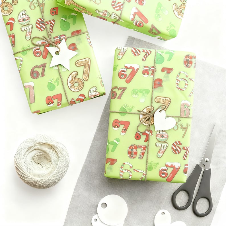 🔥LAST DAY 50% OFF - 🎁67 Meme Christmas Gift Wrap – Wrap Your Presents in Viral Holiday Fun 🎄