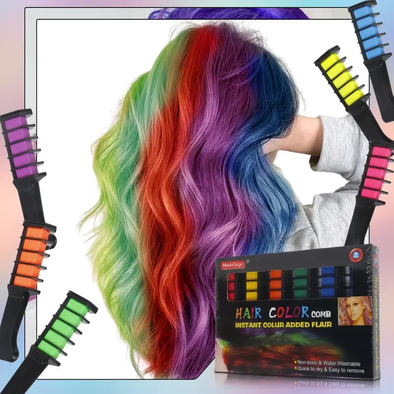 🎁Limited Time 49% OFF🔥Washable Instant Hair Color Comb – Vibrant, Safe & Easy Styling