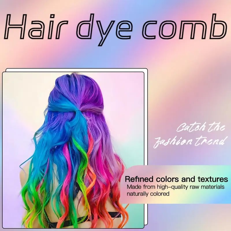 🎁Limited Time 49% OFF🔥Washable Instant Hair Color Comb – Vibrant, Safe & Easy Styling