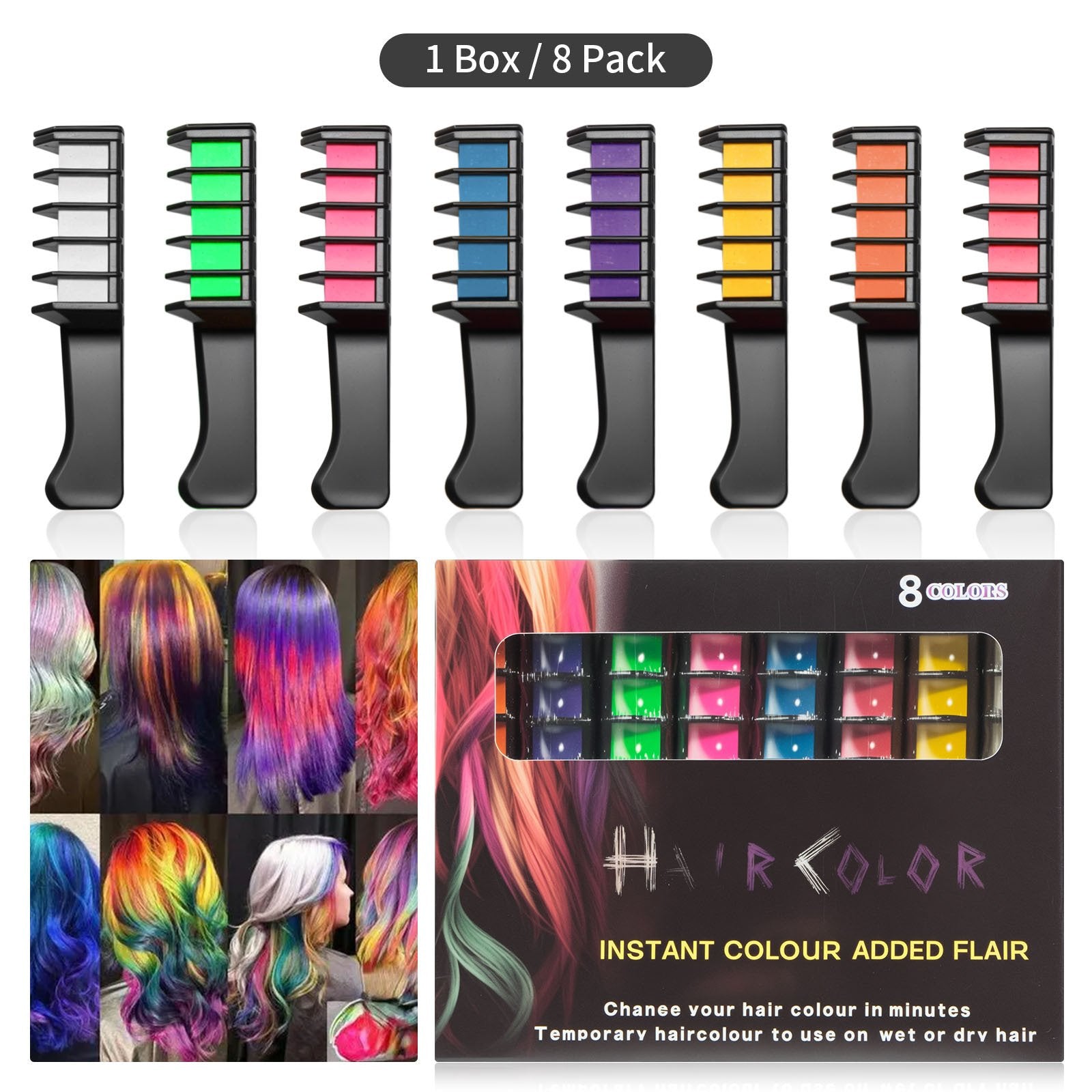 🎁Limited Time 49% OFF🔥Washable Instant Hair Color Comb – Vibrant, Safe & Easy Styling