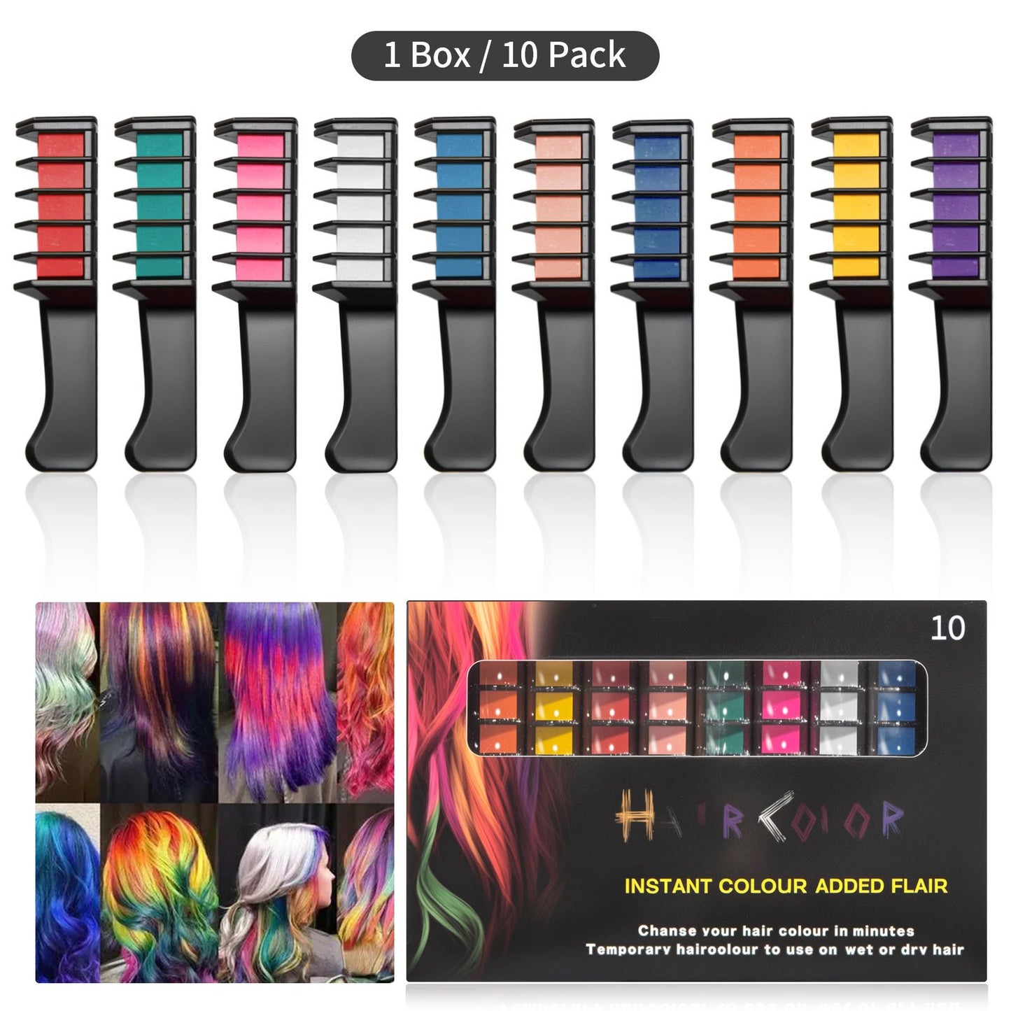 🎁Limited Time 49% OFF🔥Washable Instant Hair Color Comb – Vibrant, Safe & Easy Styling
