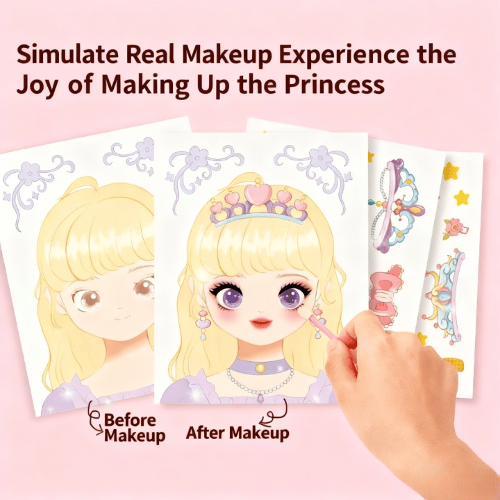 💄4 IN 1 DIY Princess Dress-up Fashion Design Set👗