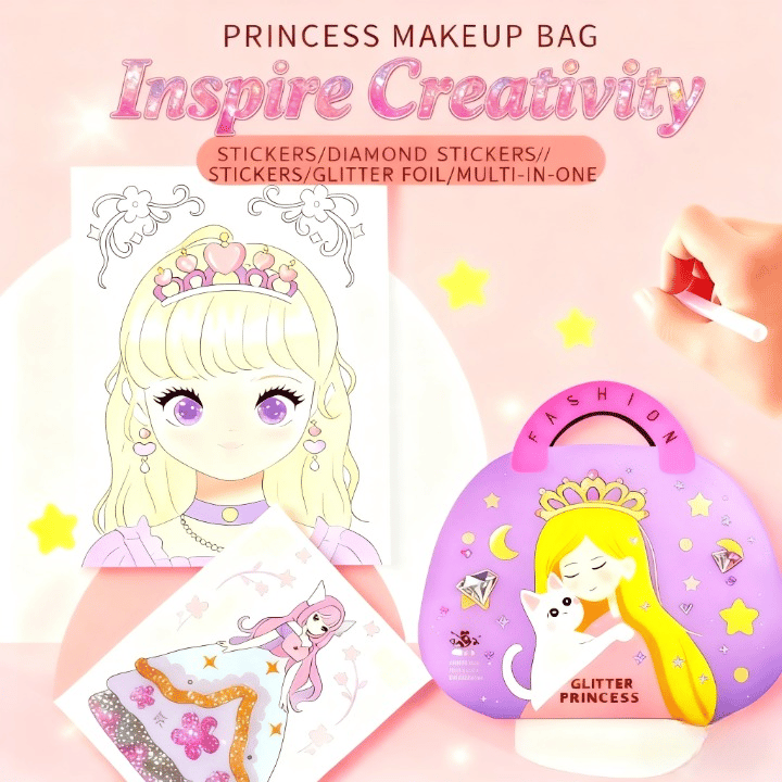 💄4 IN 1 DIY Princess Dress-up Fashion Design Set👗