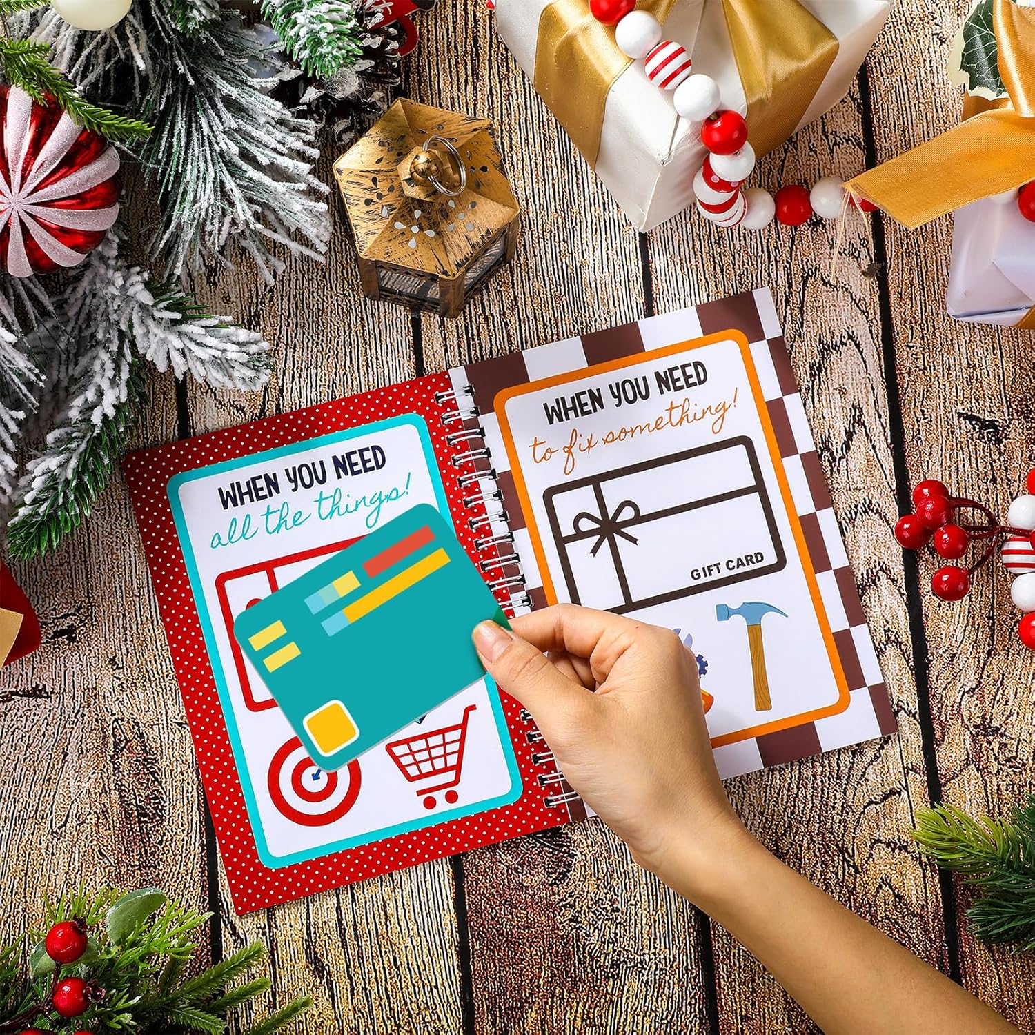 🎁🎅🏼MERRY CHRISTMAS! GIFT CARD BOOK📚Hardcover & Durability Line