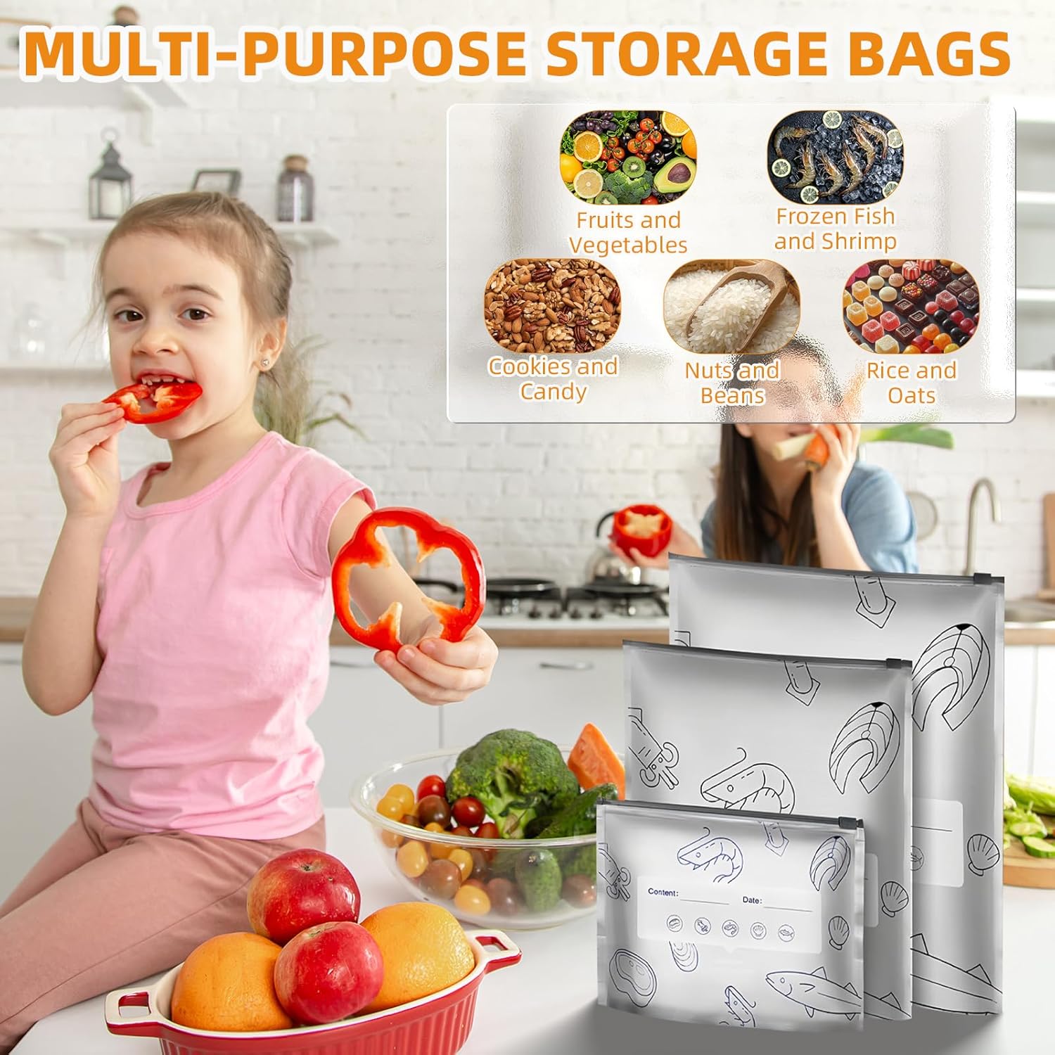 ✨ Reusable Aluminum Foil Sealable Storage Bags 🌱