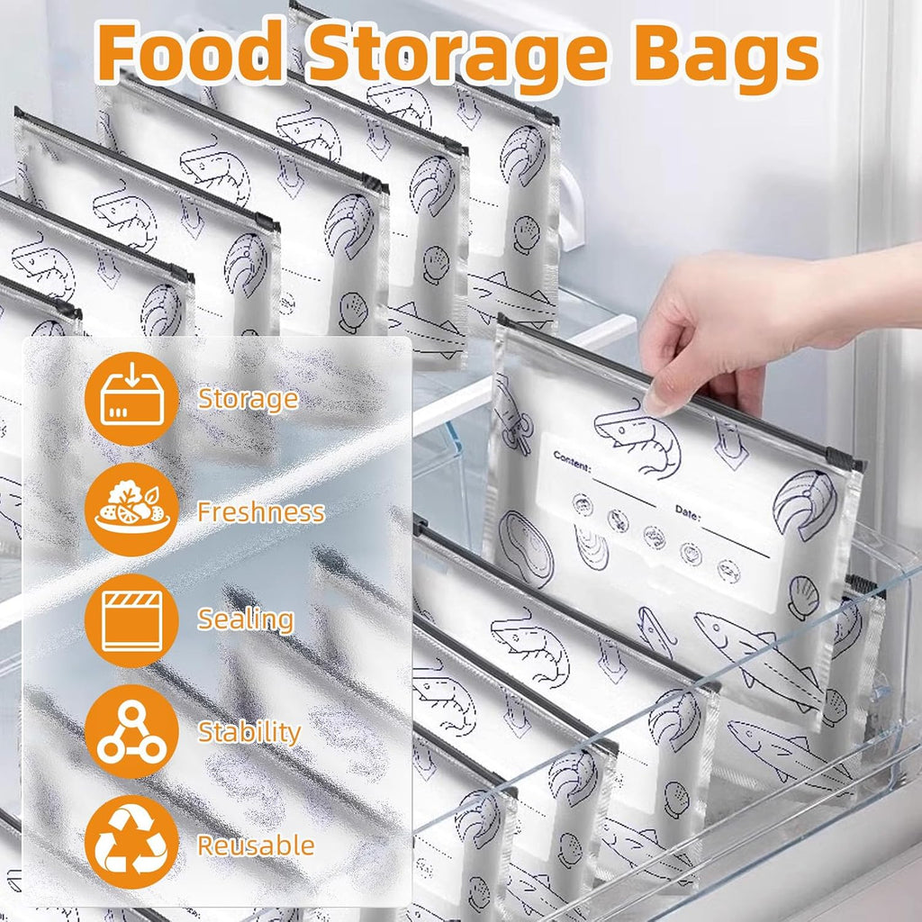 ✨ Reusable Aluminum Foil Sealable Storage Bags 🌱