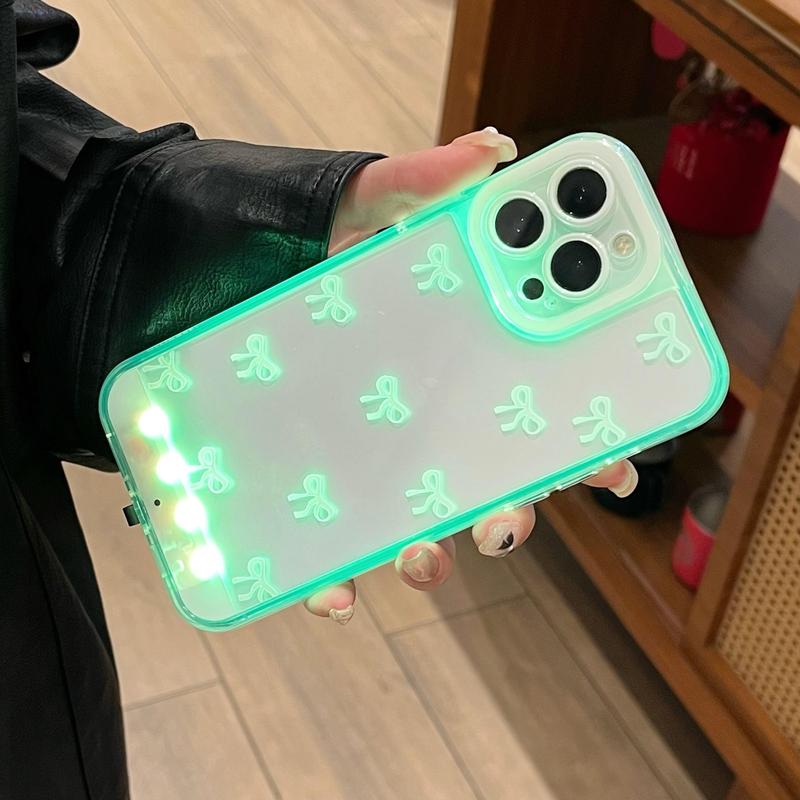 🔥2026 NEW ARRIVAL📱 LED Bowknot Phone Case，, Compatible with iPhone 11/12/13/14/15/16/17 Pro/Pro Max🦋