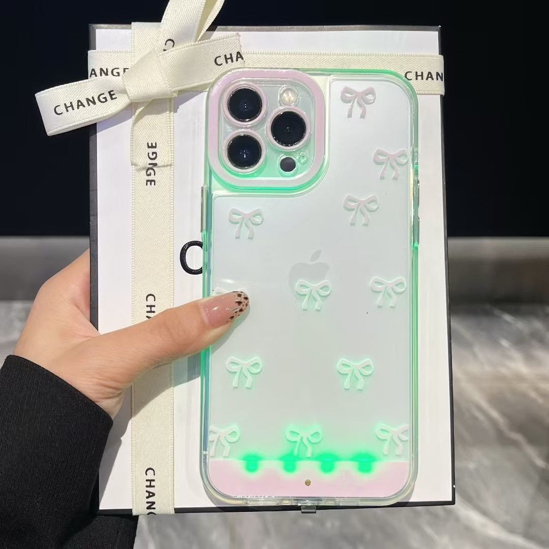 🔥2026 NEW ARRIVAL📱 LED Bowknot Phone Case，, Compatible with iPhone 11/12/13/14/15/16/17 Pro/Pro Max🦋
