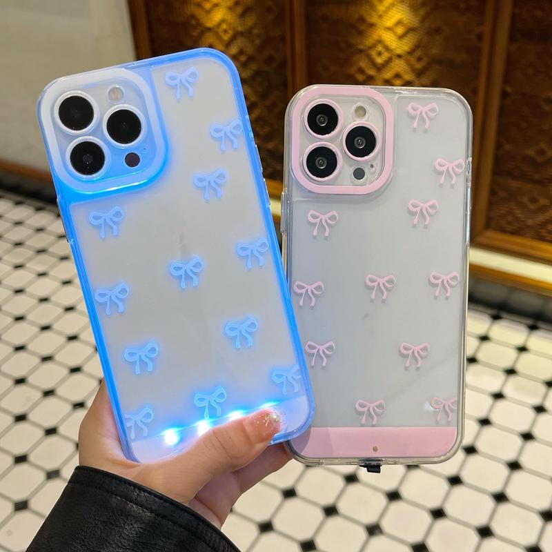 🔥2026 NEW ARRIVAL📱 LED Bowknot Phone Case，, Compatible with iPhone 11/12/13/14/15/16/17 Pro/Pro Max🦋