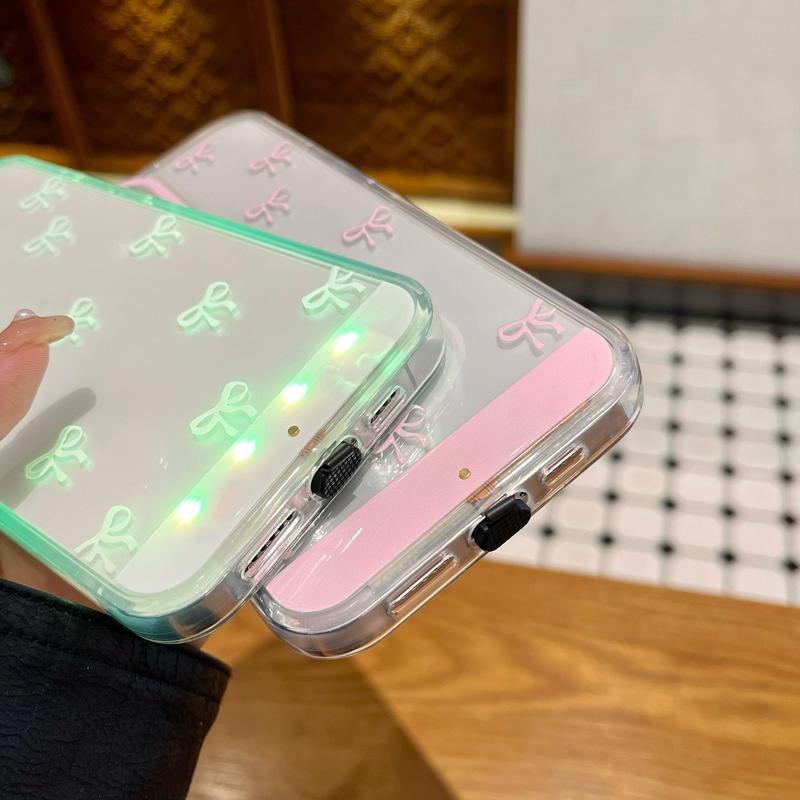🔥2026 NEW ARRIVAL📱 LED Bowknot Phone Case，, Compatible with iPhone 11/12/13/14/15/16/17 Pro/Pro Max🦋