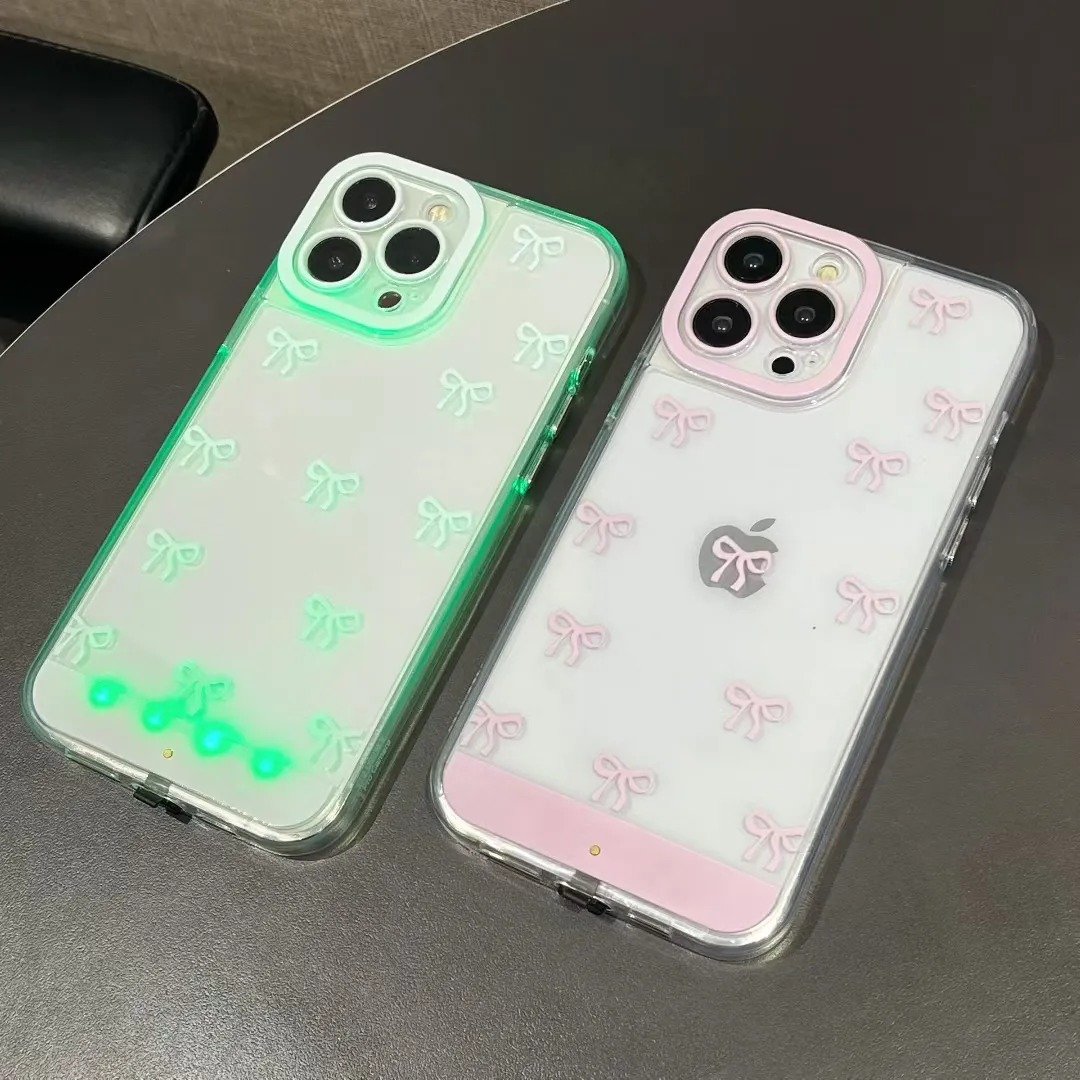 🔥2026 NEW ARRIVAL📱 LED Bowknot Phone Case，, Compatible with iPhone 11/12/13/14/15/16/17 Pro/Pro Max🦋