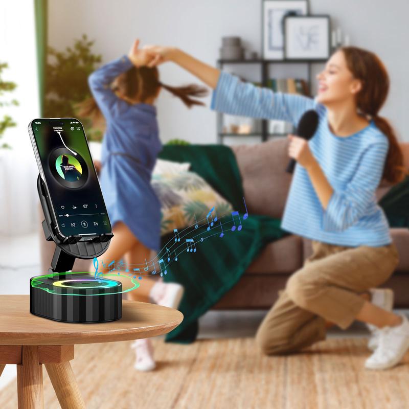 🎄2025 Christmas Sale🏆5-in-1 Wireless Charging Stand Speaker (With Inductive Speaker/Mobile Power Supply/Ambient Lights)