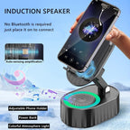 🎄2025 Christmas Sale🏆5-in-1 Wireless Charging Stand Speaker (With Inductive Speaker/Mobile Power Supply/Ambient Lights)