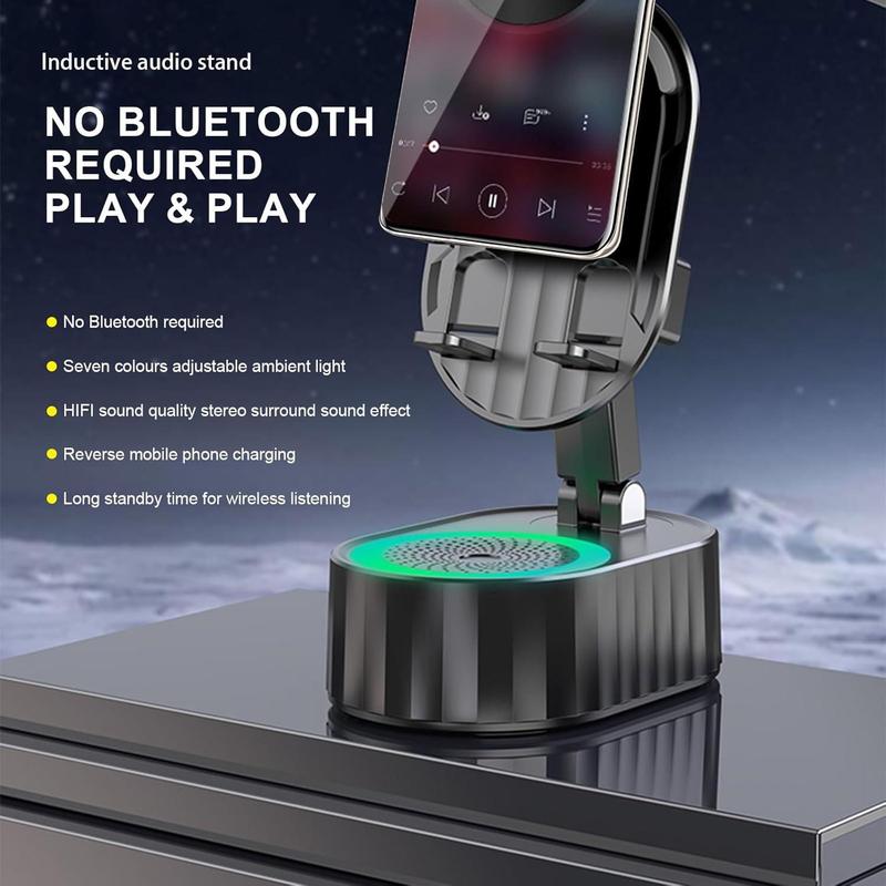 🎄2025 Christmas Sale🏆5-in-1 Wireless Charging Stand Speaker (With Inductive Speaker/Mobile Power Supply/Ambient Lights)