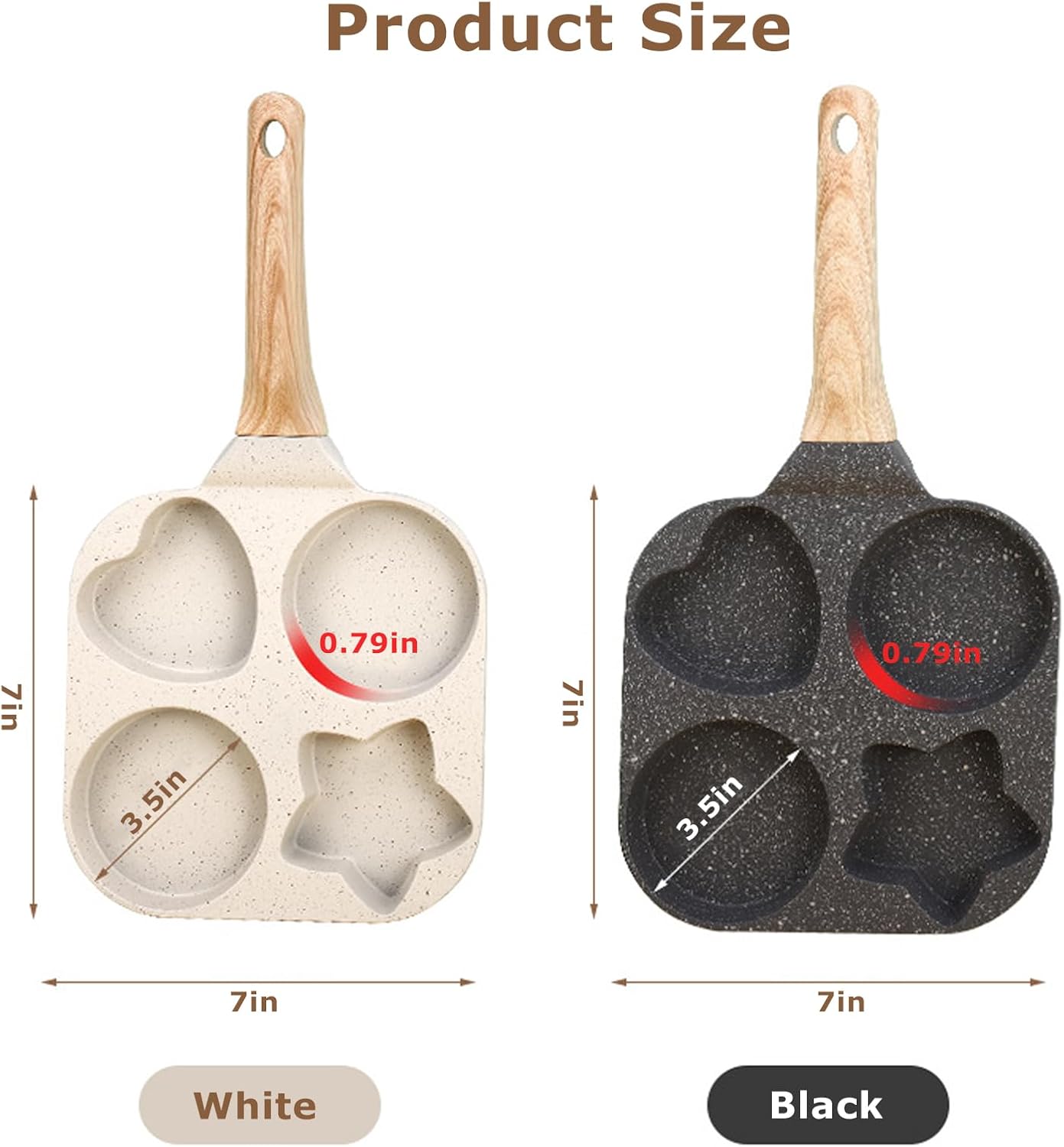 🍳Heart-Shaped Nonstick Marble Frying Pan