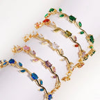 Last Day 50%OFF ✨🌷Tulip Vine 18K Gold Crystal Bracelet