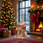 🎄Christmas Sales 49% OFF🎁Personalized Boots And Hat Cowboy Flat Acrylic Car Ornament