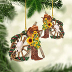 🎄Christmas Sales 49% OFF🎁Personalized Boots And Hat Cowboy Flat Acrylic Car Ornament