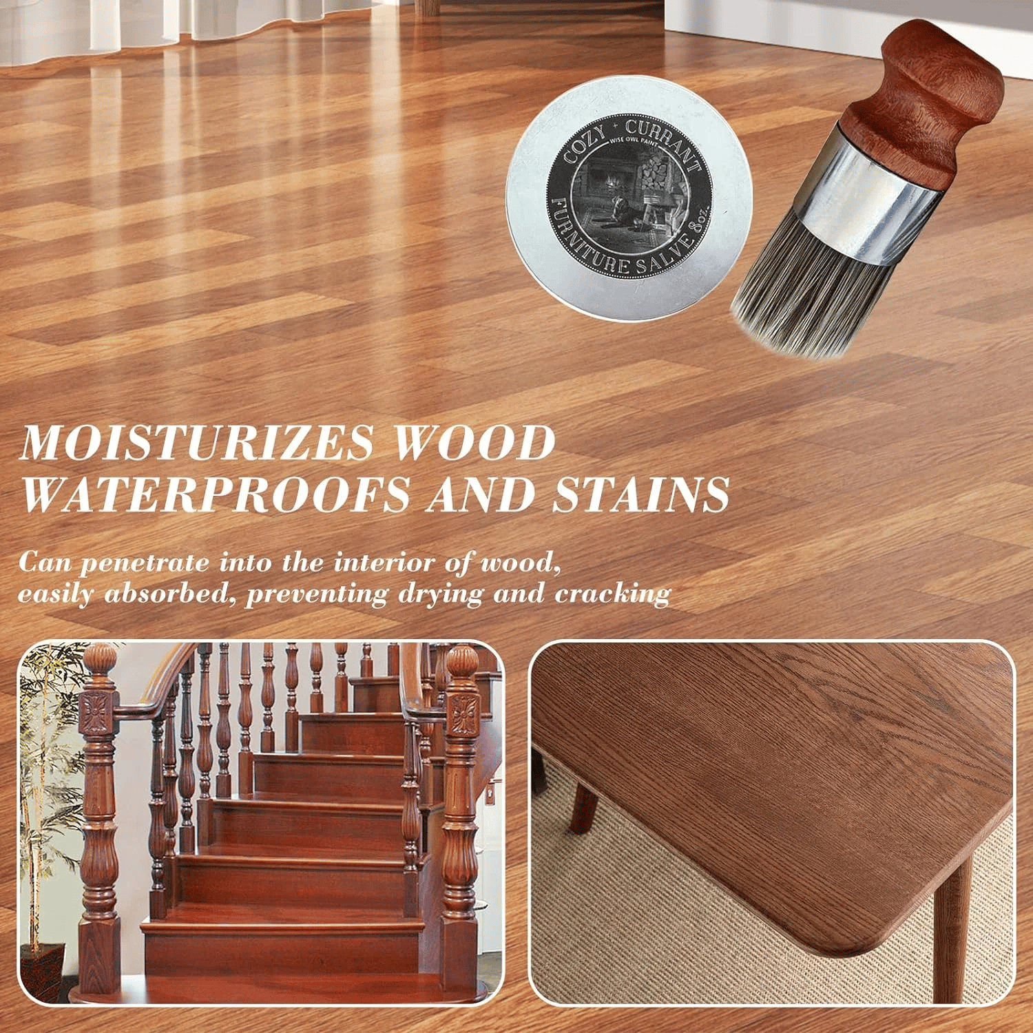 ✨ Wise Owl Furniture Salve Brush - 49% OFF - Restore, Protect & Shine Effortlessly! 🪑