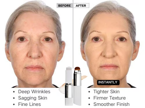 🔥NEW & Upgraded!💥⏰💕🌟Cream Stick V White Korean Color-Changing Foundation Stick with Volufiline