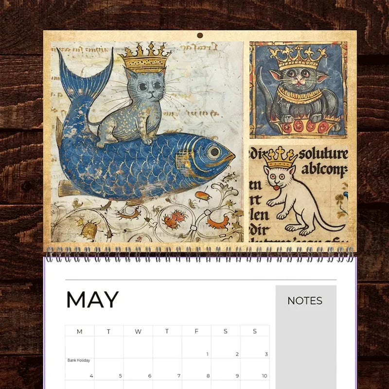 🐱🗓️Medieval Cats with Crowns Calendar 2026