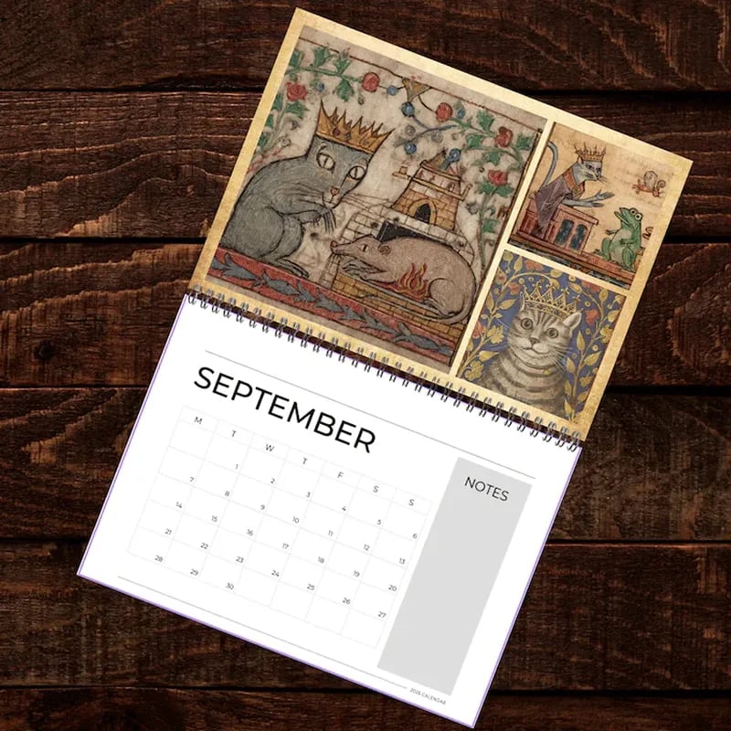 🐱🗓️Medieval Cats with Crowns Calendar 2026
