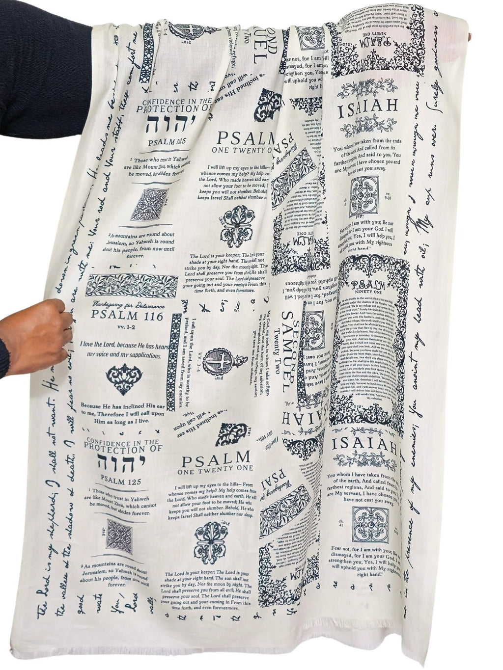 ✝️Christian Prayer Shawl: Protection Bible Verse Scarf, Yeshua Scripture Wrap🙏