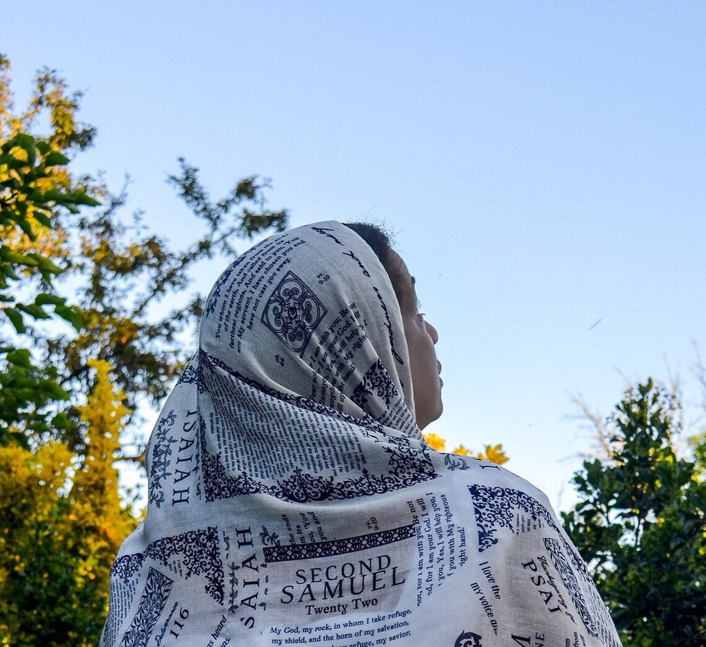 ✝️Christian Prayer Shawl: Protection Bible Verse Scarf, Yeshua Scripture Wrap🙏