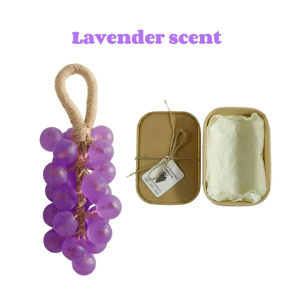 Grape Soap, Handcrafted Grapes Soap on a Ropes, Cold-Process Soaps for Hand Washing, Air Freshening, or Decoration