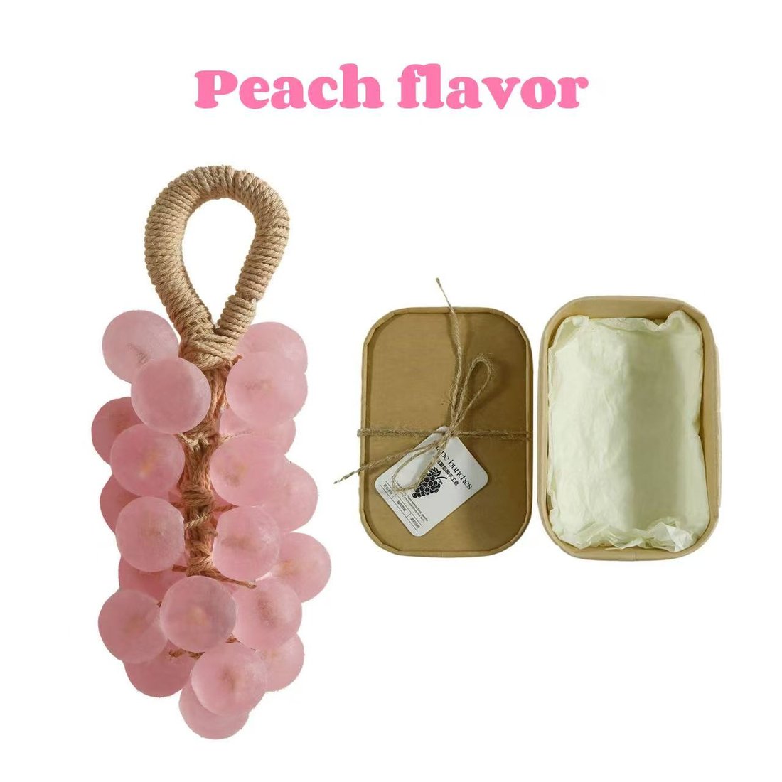 Grape Soap, Handcrafted Grapes Soap on a Ropes, Cold-Process Soaps for Hand Washing, Air Freshening, or Decoration