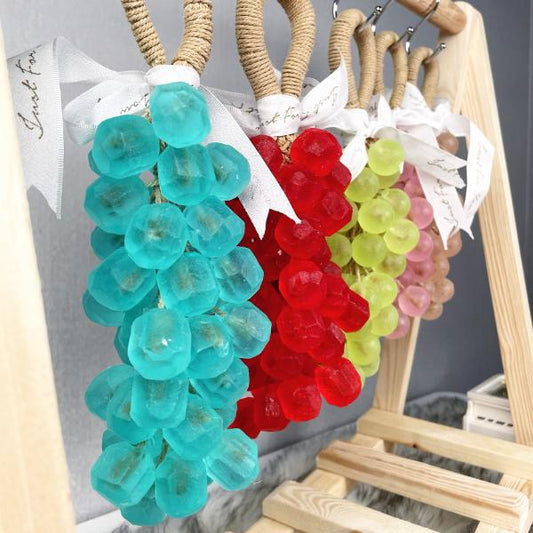 Grape Soap, Handcrafted Grapes Soap on a Ropes, Cold-Process Soaps for Hand Washing, Air Freshening, or Decoration