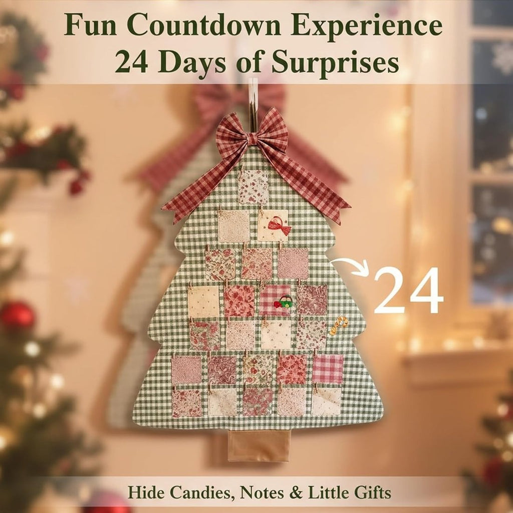 🎄🎁Fabric Christmas Tree Advent Calendar | A pocketful of joy for 24 days!🎄