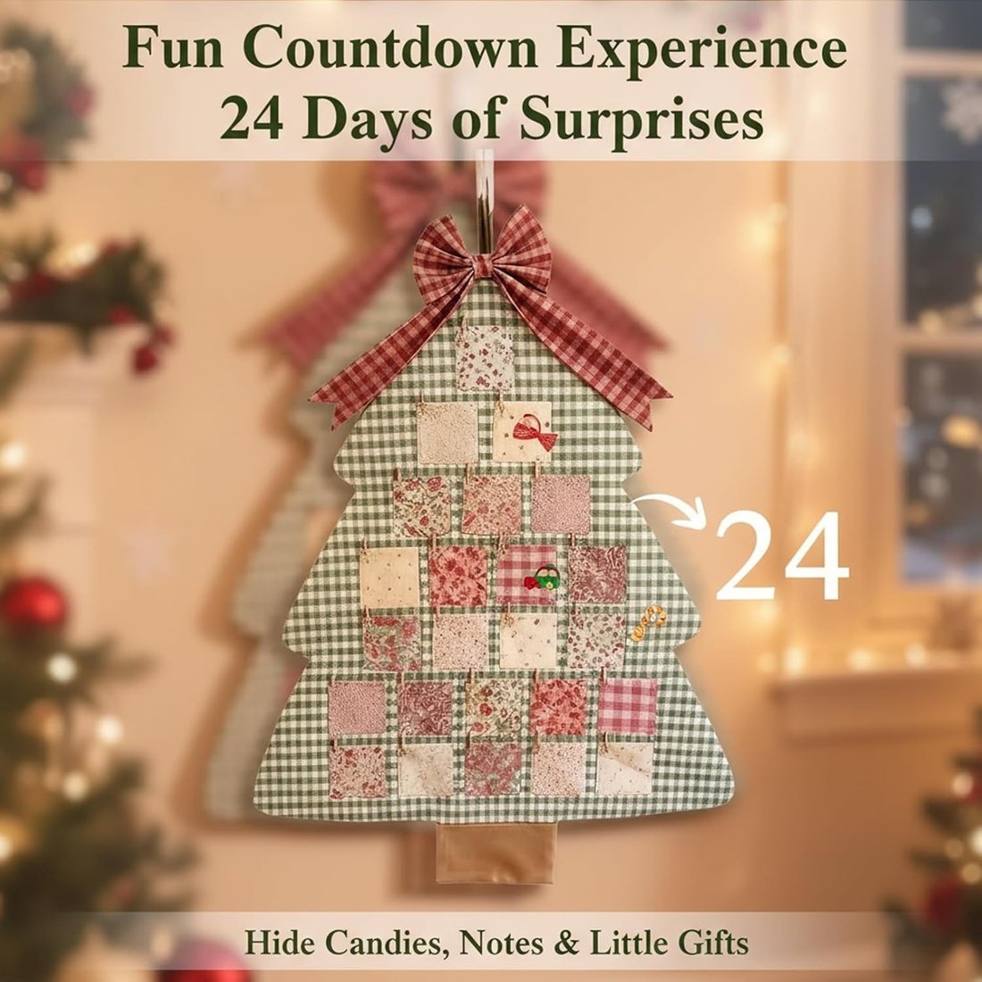 🎄🎁Fabric Christmas Tree Advent Calendar | A pocketful of joy for 24 days!🎄