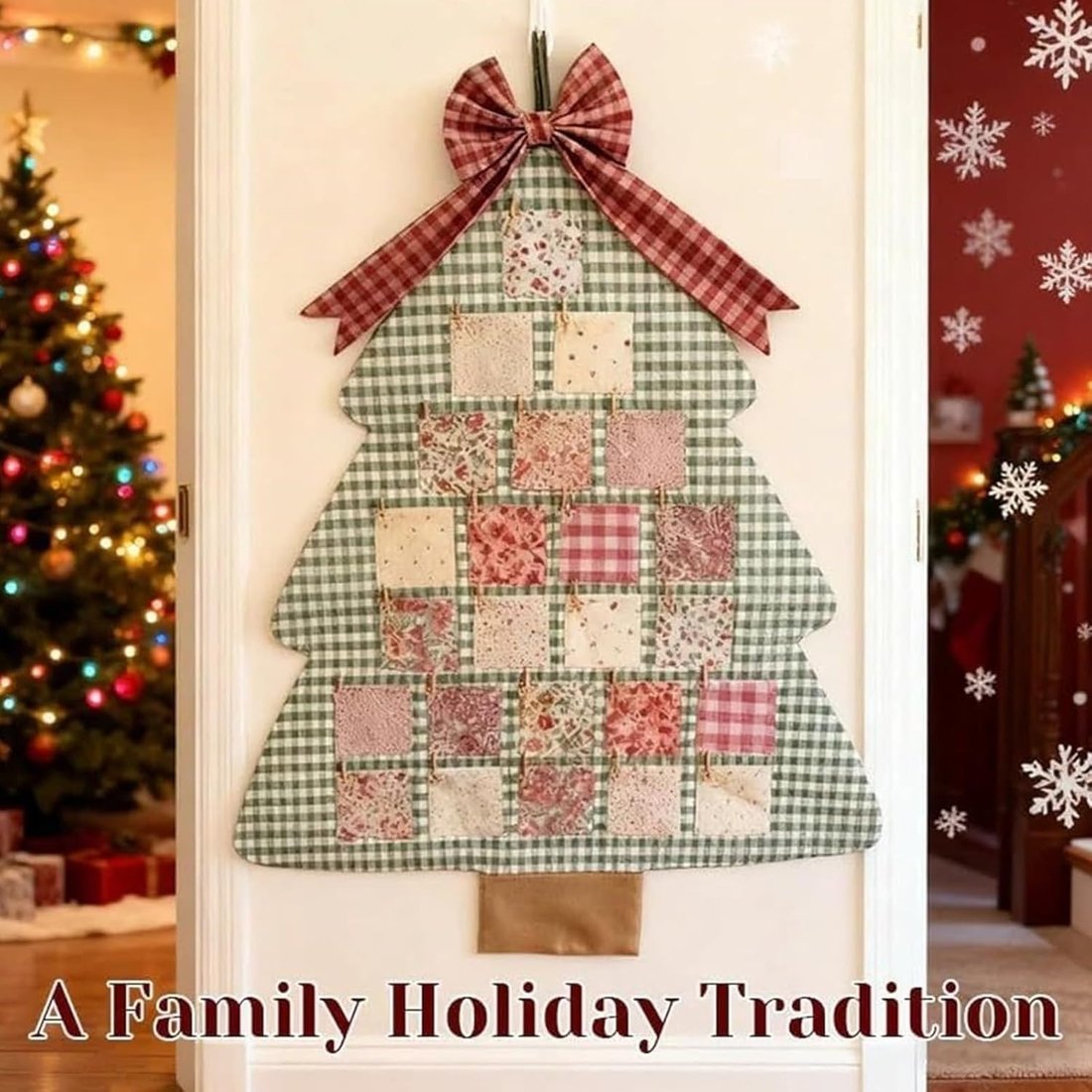 🎄🎁Fabric Christmas Tree Advent Calendar | A pocketful of joy for 24 days!🎄