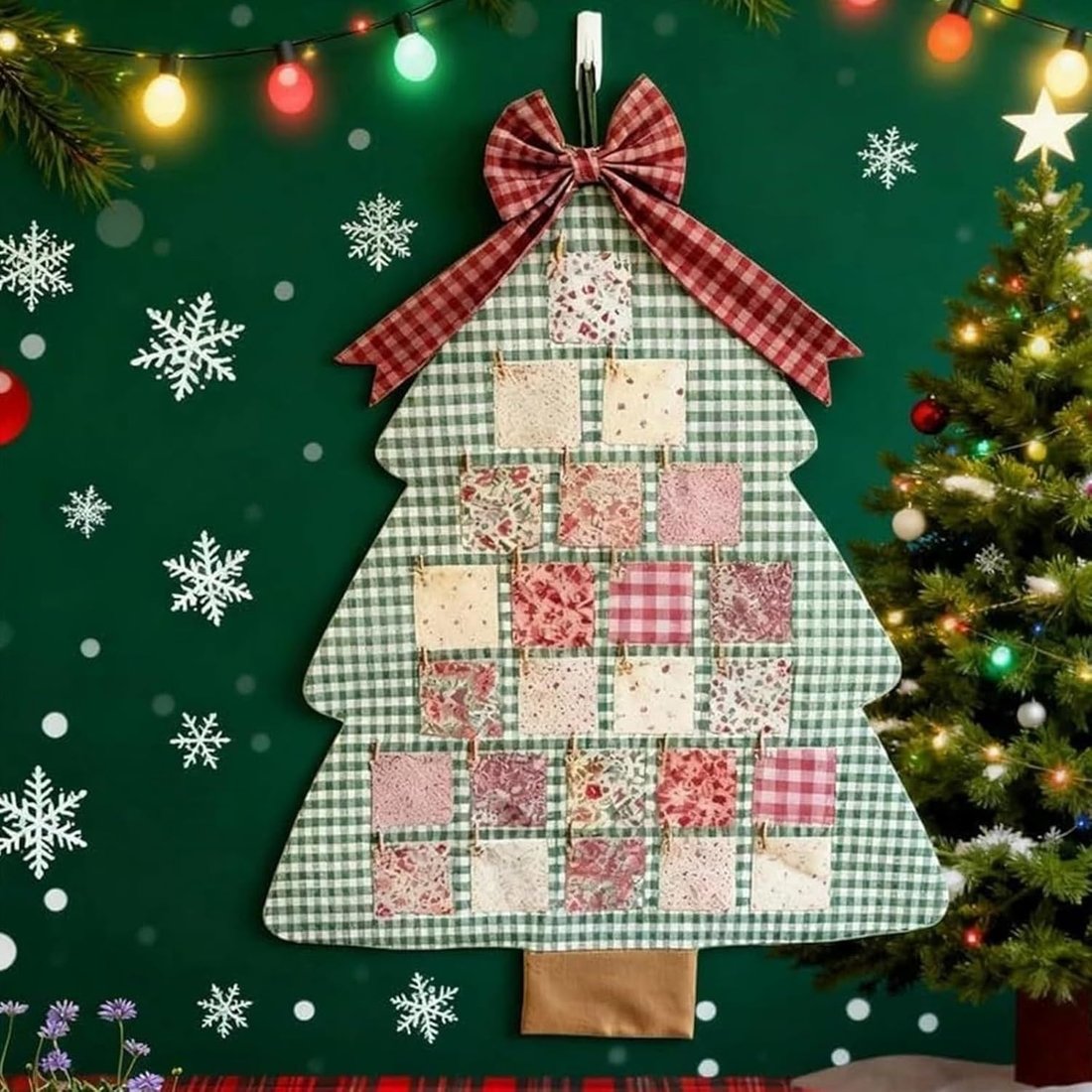🎄🎁Fabric Christmas Tree Advent Calendar | A pocketful of joy for 24 days!🎄
