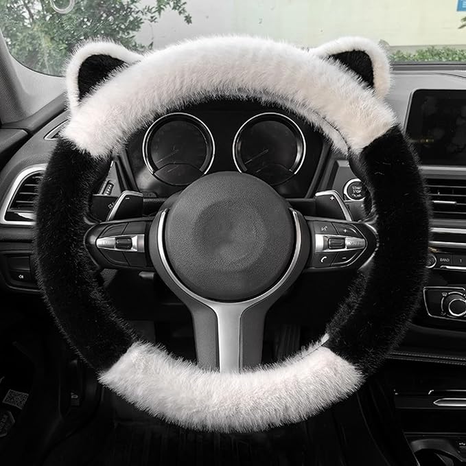 Last Day 49% OFF -Plush Steering Wheel Cover，Car Winter Accessories,for 98% Cars